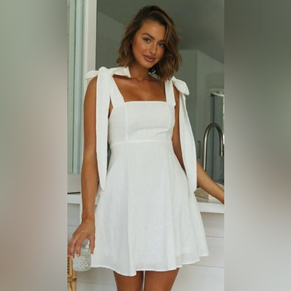 NWT Bikinishe Square Neck tie Strap Mini Dress